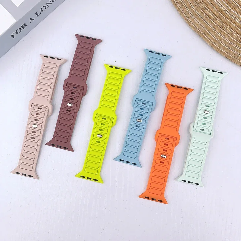 Silicone Band For Apple Watch strap 44mm 45mm 40mm 41mm 42-38mm 46mm sport bracelet iwatch series 10 8 7 6 543 SE 9 Ultra 2 49mm