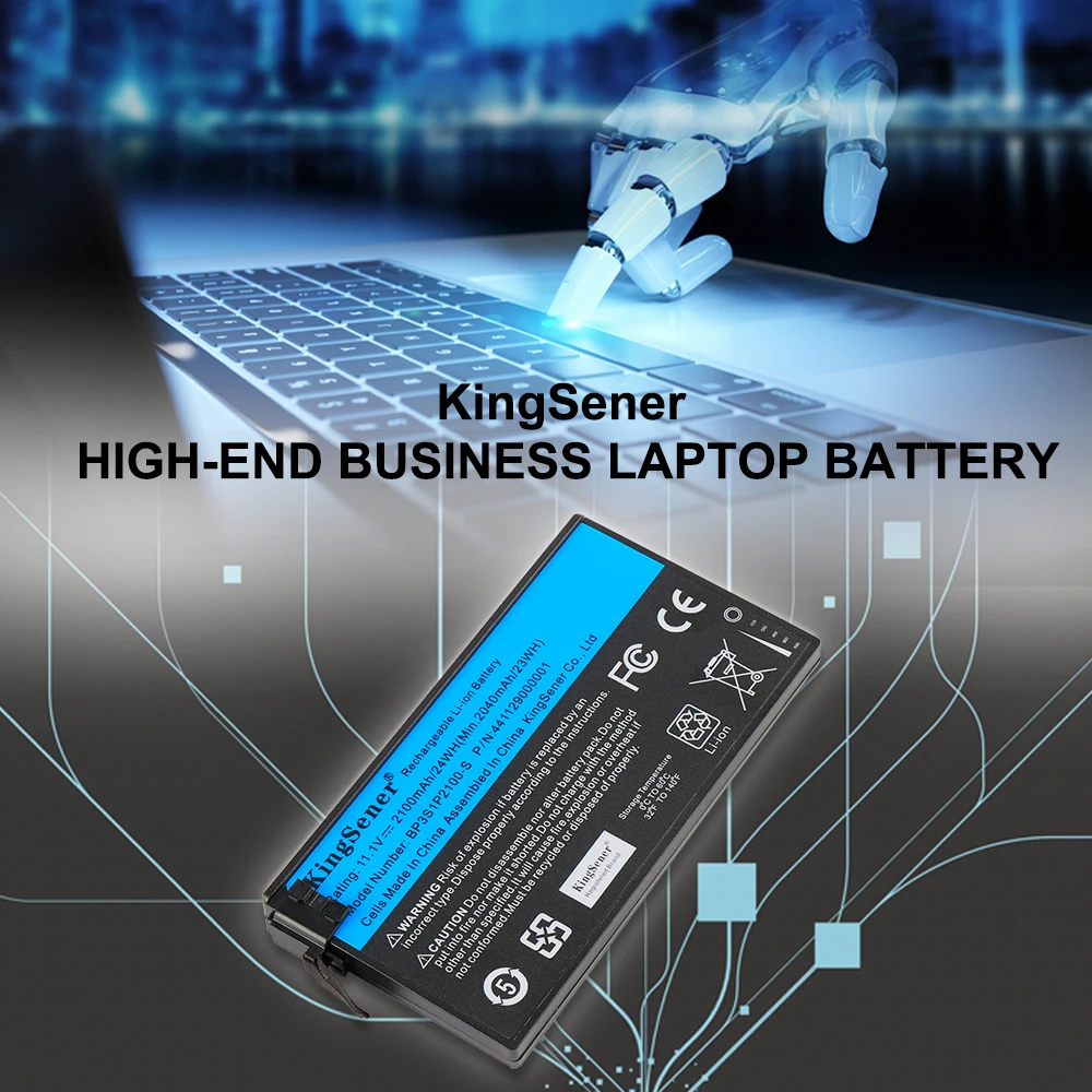 KingSener BP3S1P2100-S 2100mAh Laptop Battery For Getac V110 Rugged Notebook BP3S1P2100 441129000001 11.1V  24WH 3 Cells