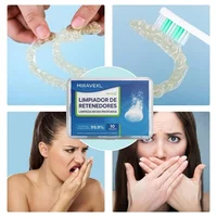 Professional Retainer Cleaning Tablets Mint Scent Denture Cleanser Effervescent Pack Removes Odor Plaque 10 Pieces MIRAVEXL 2