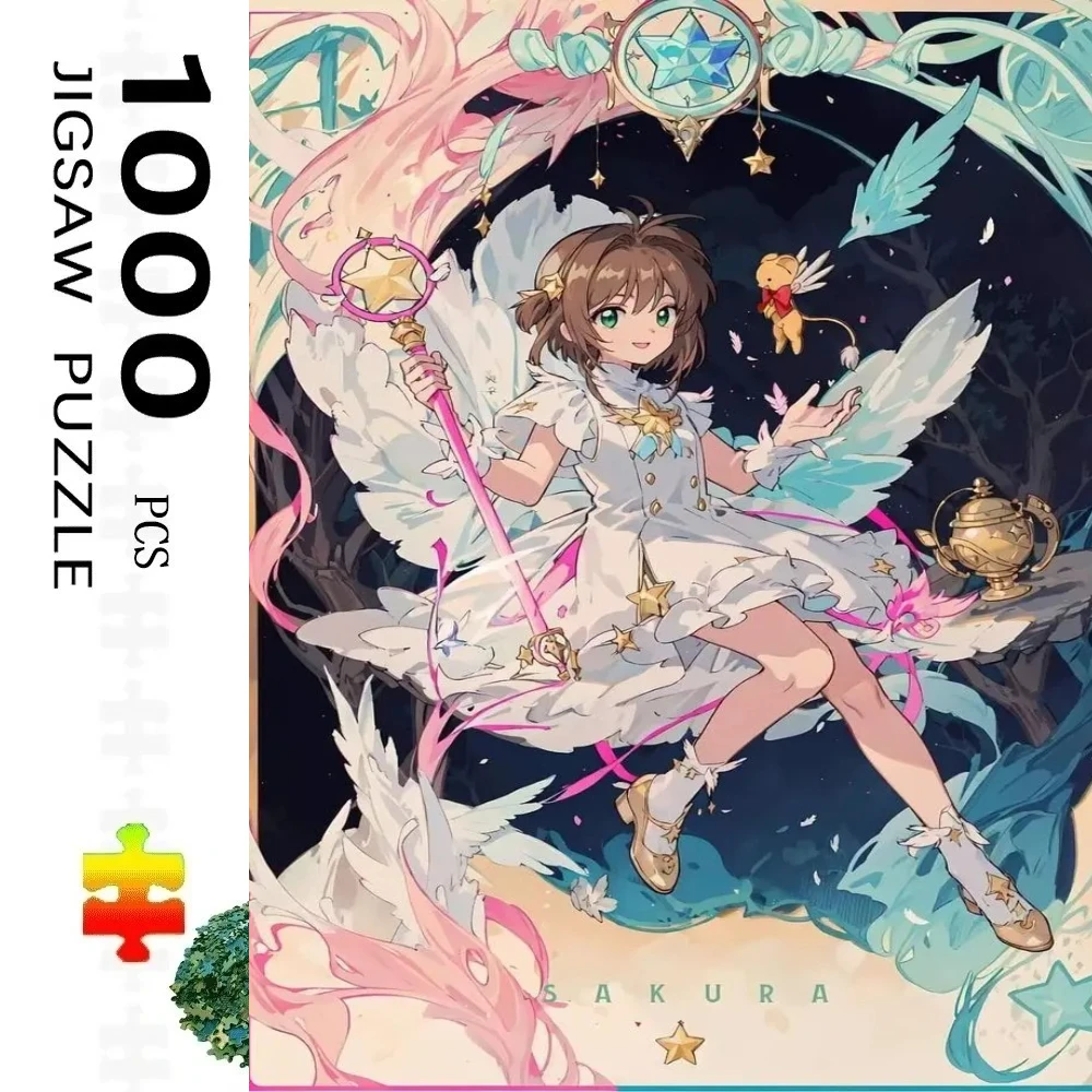 

500/1000pcs Adult Jigsaw Puzzles Sakura Card Captor Suitable for Adults & Families - Challenging Large Pieces, Portable