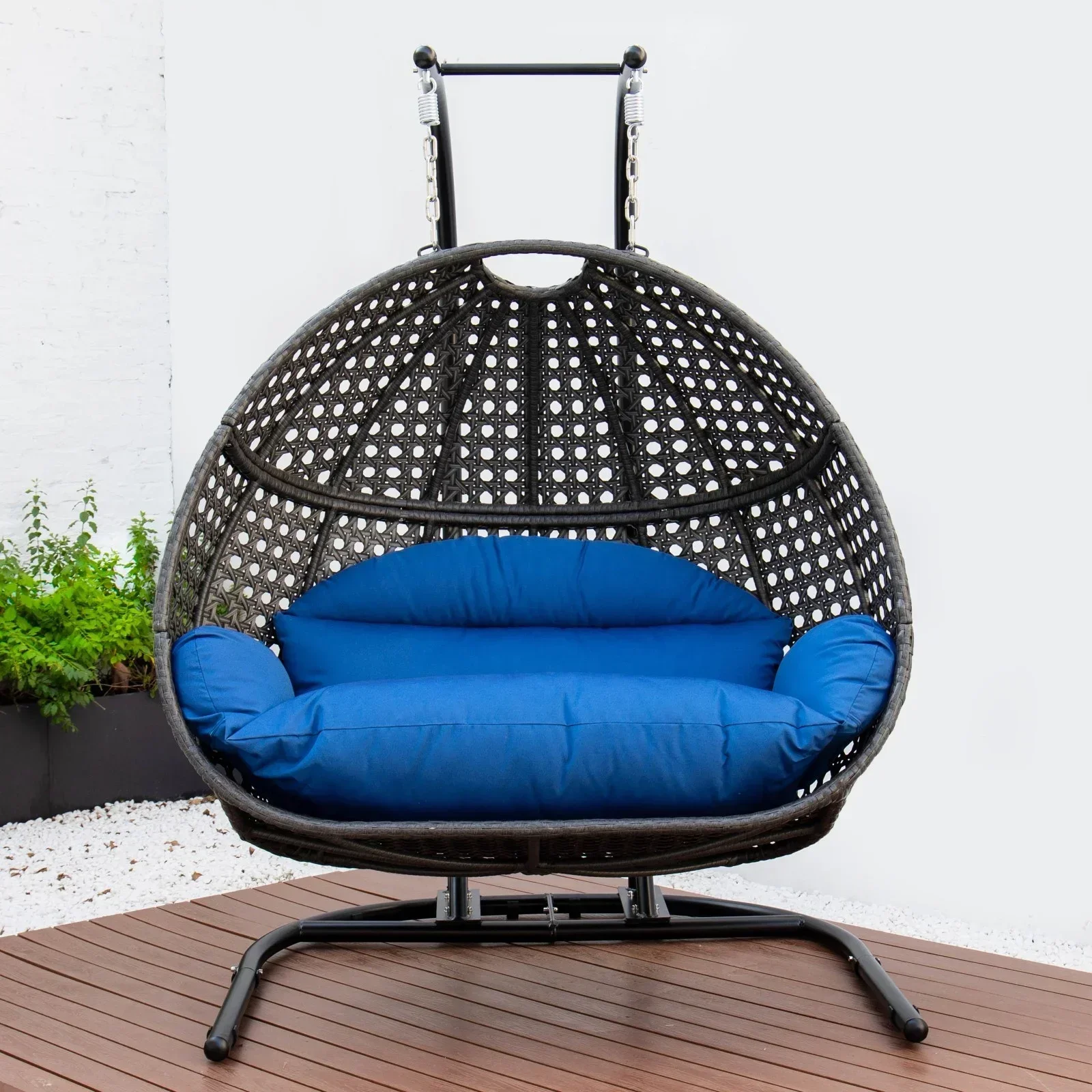 

Double Egg Swing Chair Hanging Rattan Swing Egg Chair With Stand