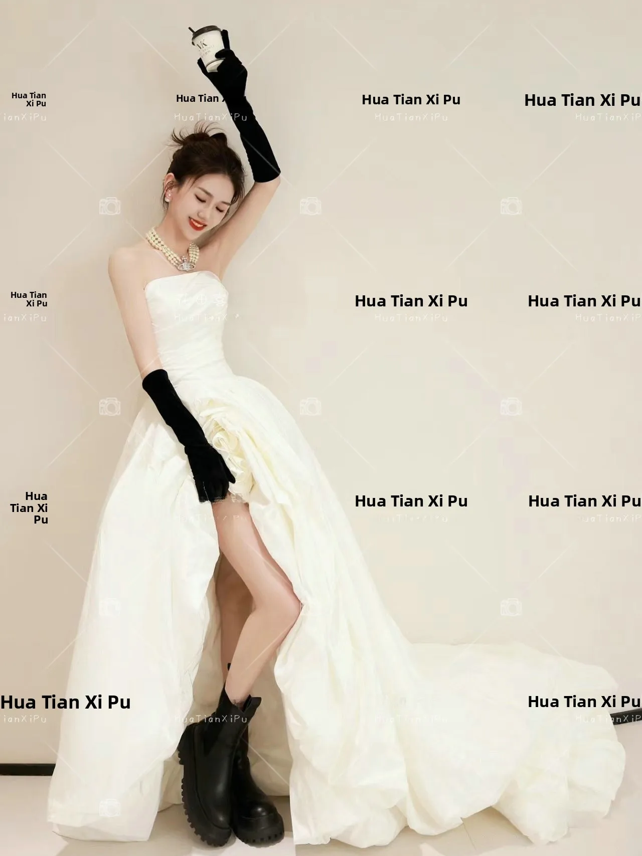 

Утренний халат-платье для невесты, новый стиль, элитное вечернее платье без бретелек, для выездной фотосессии, женская юбка-трапеция для свадебного торжества