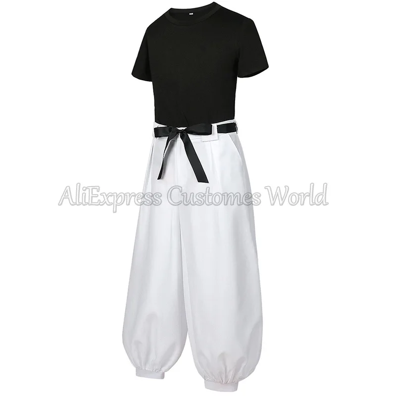 Juju Ka Anime Cosplay Fantasias para Homens e Mulheres, Fushiguro Toga Kimono, Top Preto, Calças, Uniformes Escolares, Fatos