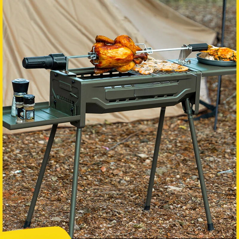 Barbecue Stove Portable Household Charcoal Folding Barbecue Rack Smokeless Camping Barbecue Stove