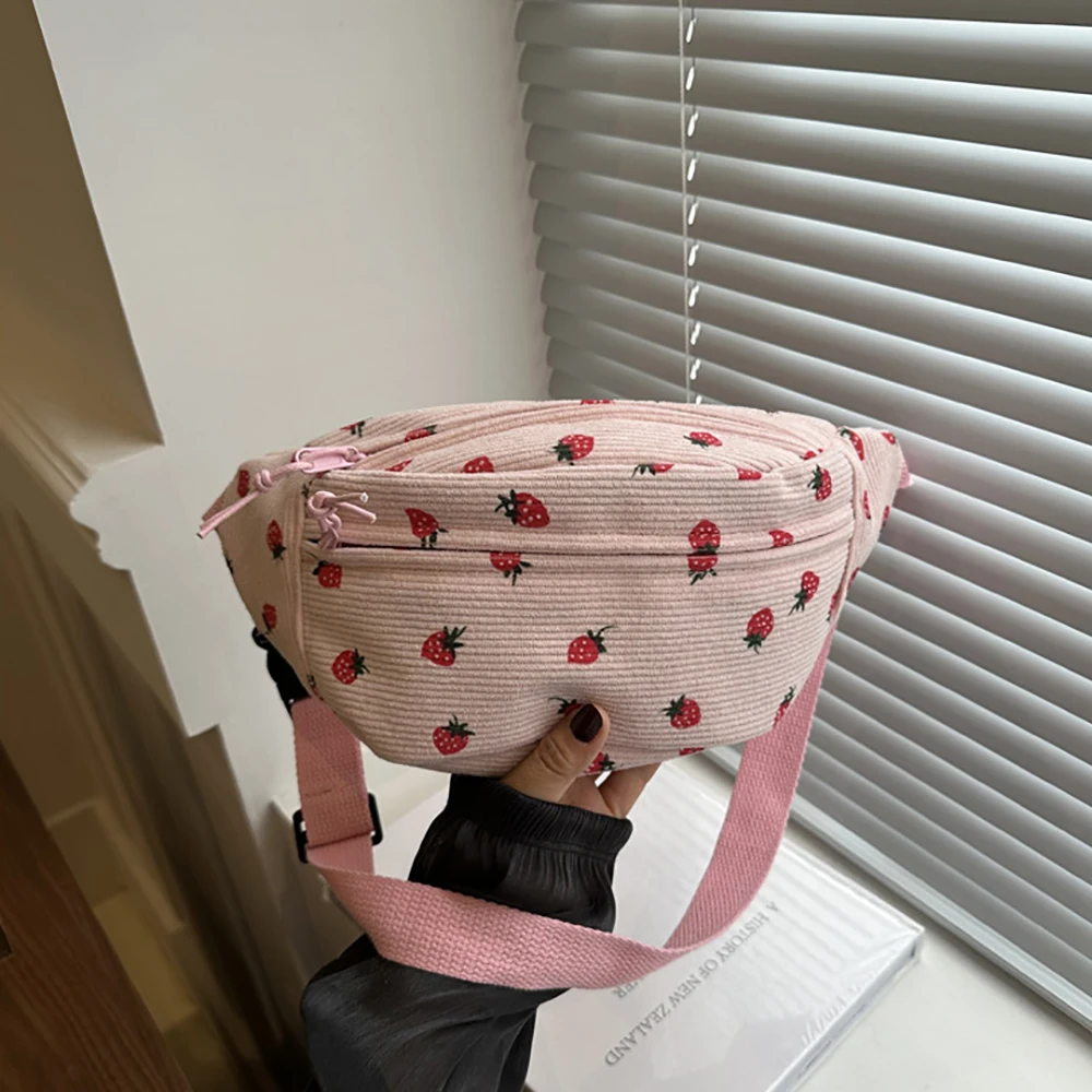 

Женская вельветовая поясная сумка, повседневная студенческая сумка через плечо, нагрудная сумка, модная женская универсальная мягкая поясная сумка на лето 2026