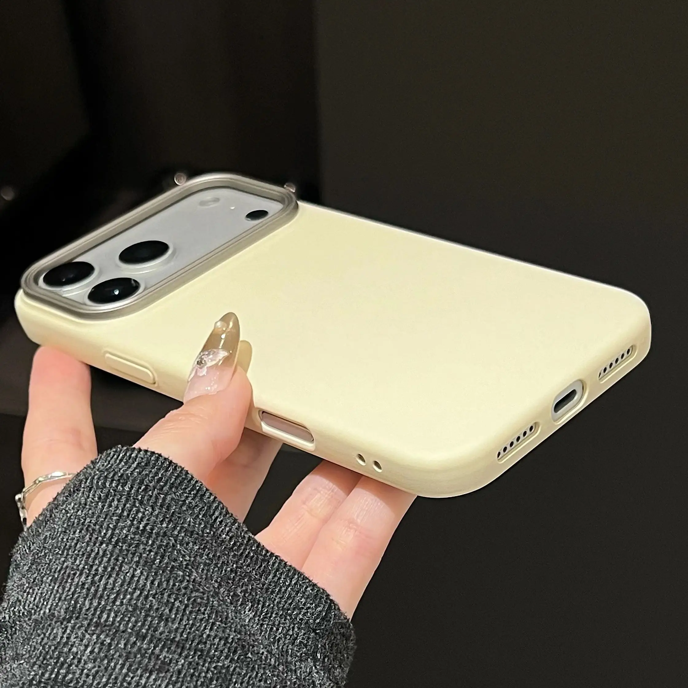 متجمد ماتي PC الحجر الرملي جراب هاتف آيفون الهواء 17 16 15 14 13 12 11 برو ماكس زائد بلون الأعمال غطاء المصد الصلب