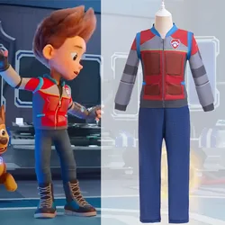 Christmas Children Cartoon Dog Print Boy Cosplay Ryder Jackets + Pants Costume Carnival Girls Skye Stage Performance Party Dress