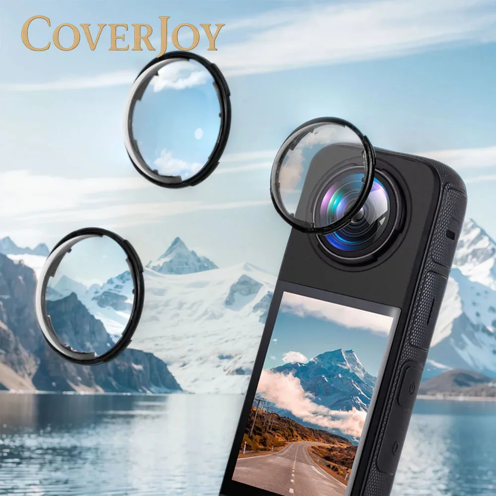 PC Len Protective Mirror For Insta360 X4/X5 Anti-Scratch Lens Cap Protector Cover Rotating Protective Sports Camera Accessories