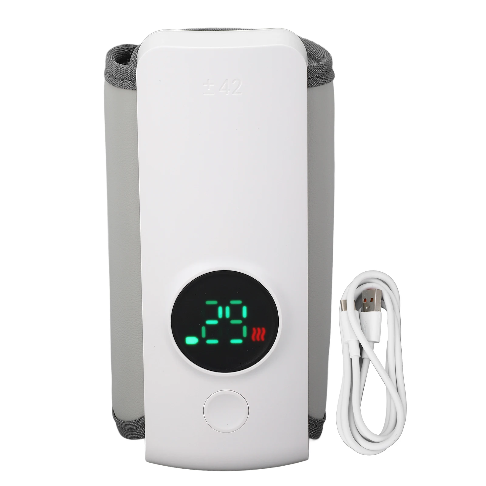 

Portable Bottle Warmer Fast Heating Accurate Temperature Control Milk Bottle Warmer Cover Multifunctional ABS Leather for Home