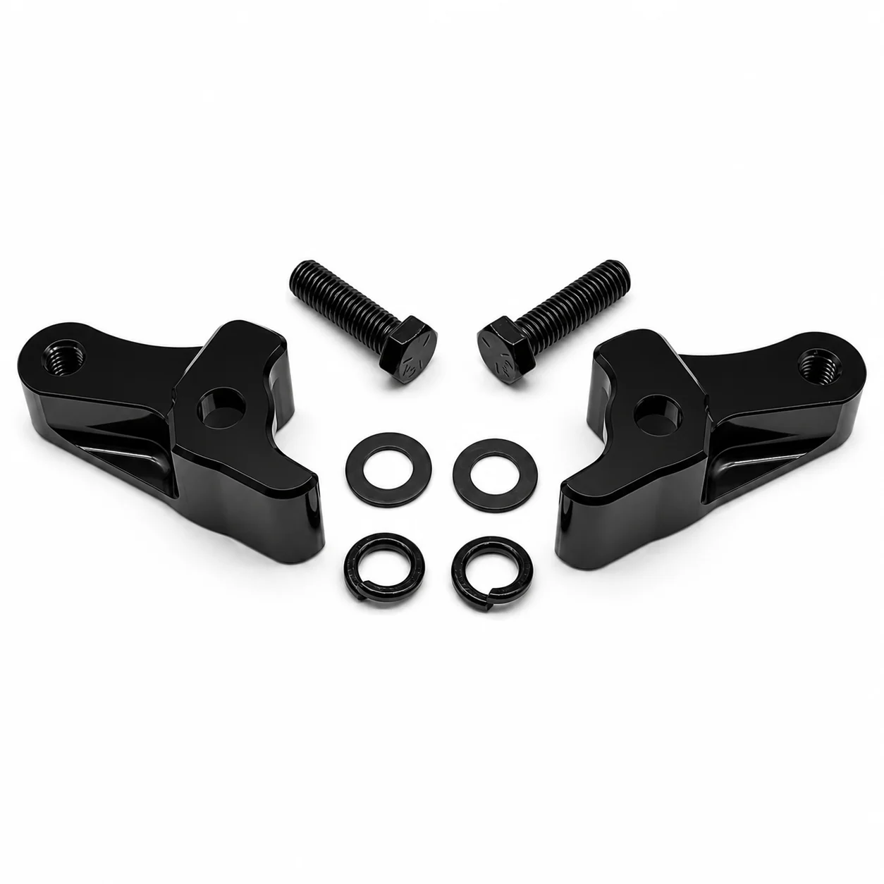 2 Inch Black Lowering Links Blocks Kit Premium For Harley Touring Street Glide Road King Road Glide CVO 2009-2025