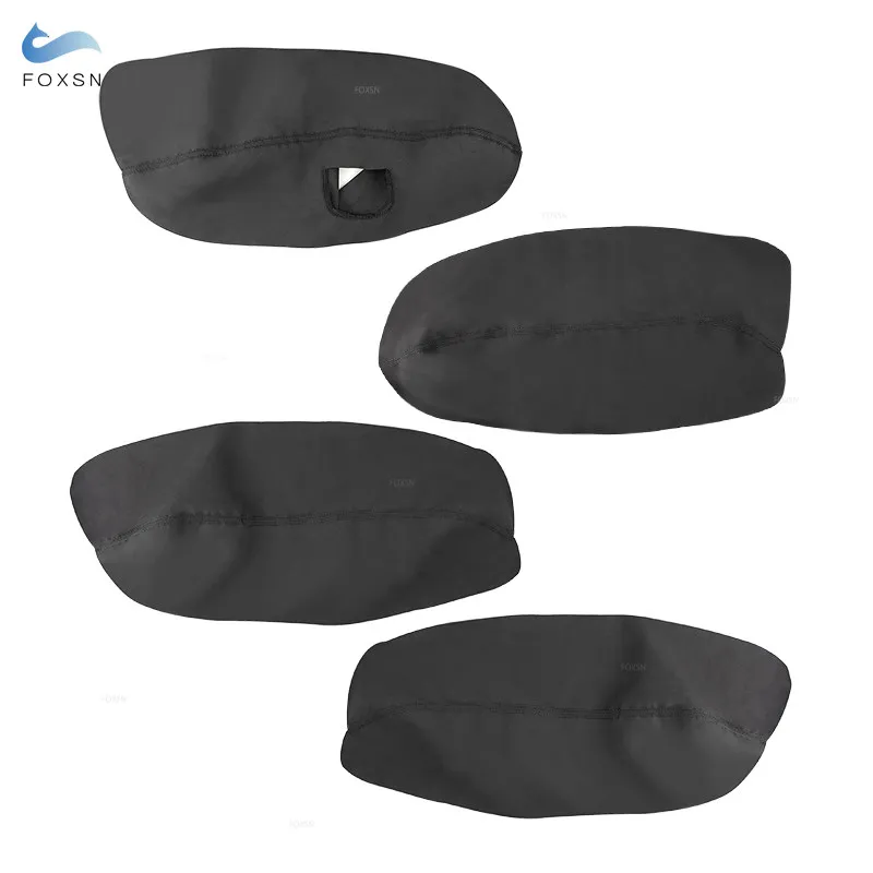 For VW Passat B5 1998 1999 2000 2001 2002 2003 - 2005 LHD 4pcs Interior Door Armrest Panel Cover Trim Suede Leather black line