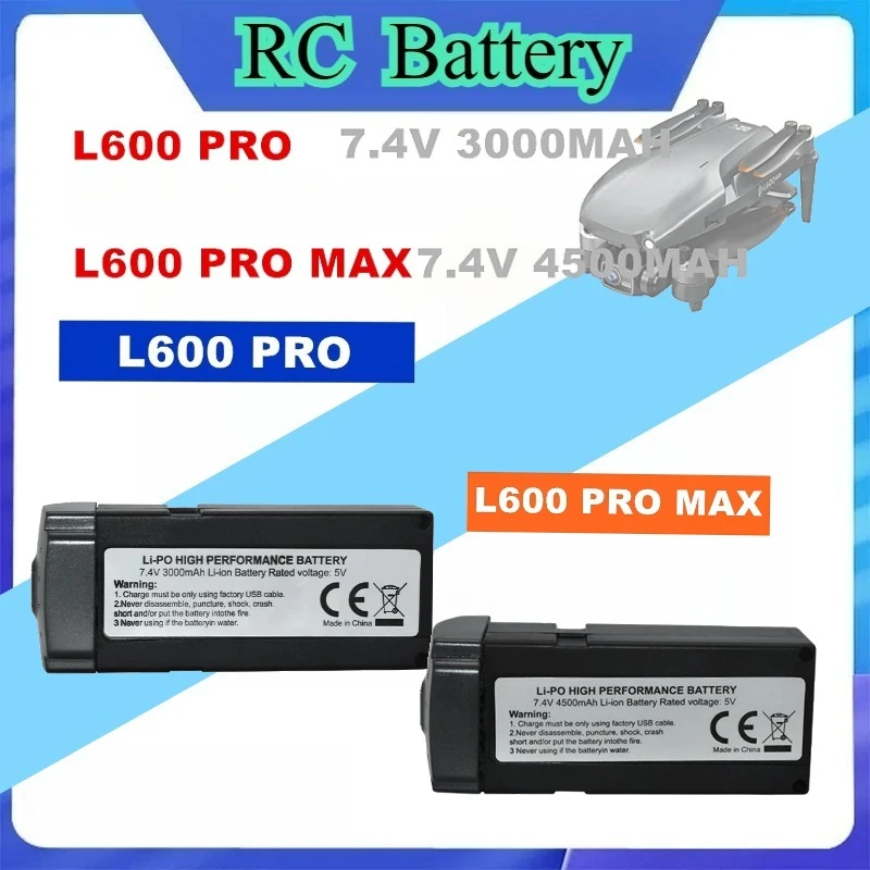 

L600 PRO/L600PRO MAX Drone Battery 7.4V 3000MAH/4500MAH Lipo Battery For L600 PRO Drone