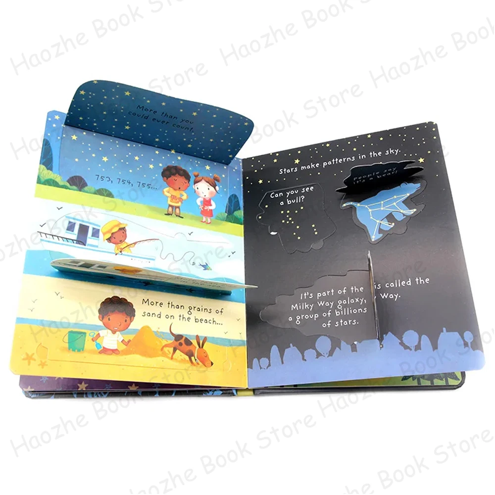 星とは Usborne リフト・ザ・フラップ アクティビティ 英語の本 モンテッソーリの知識 幼稚園向け学習 就学前の子供の読書