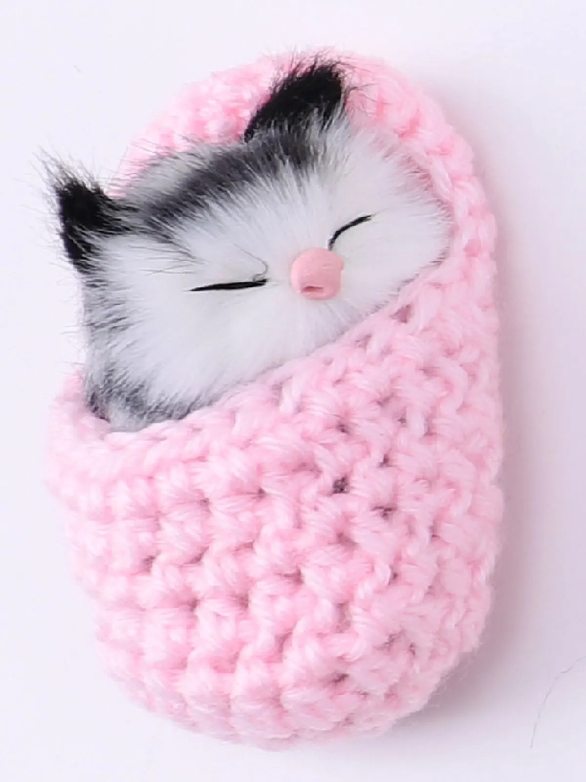 1개 귀여운 잠자는 고양이 피규어, 미니어처 고양이 장난감, 수제 공예 선물, 어린이 교육용 장난감