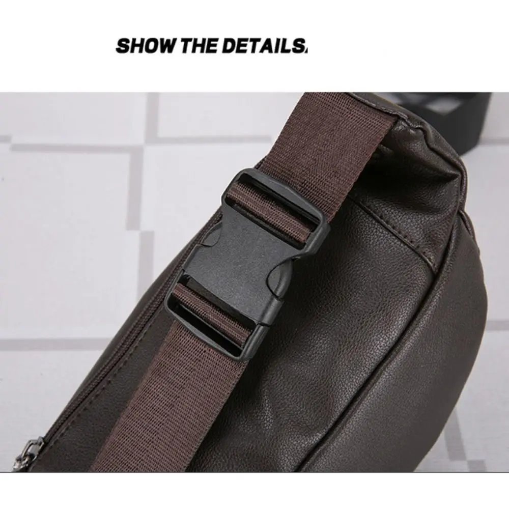 Business Leather Waist Bag Multifunctional Cash Wallets Outdoor Luxury Crossbody Bags Waterproof Sporting Pack Traveling Bag Man