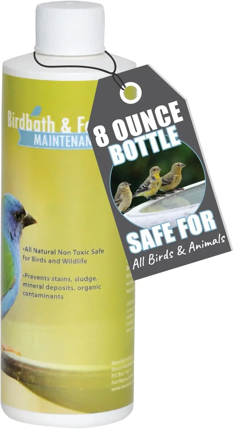 Limpiador Enzimático de Acción Rápida para Baños de Aves y Fuentes - 8 oz, Seguro para Mascotas y Fauna Silvestre
