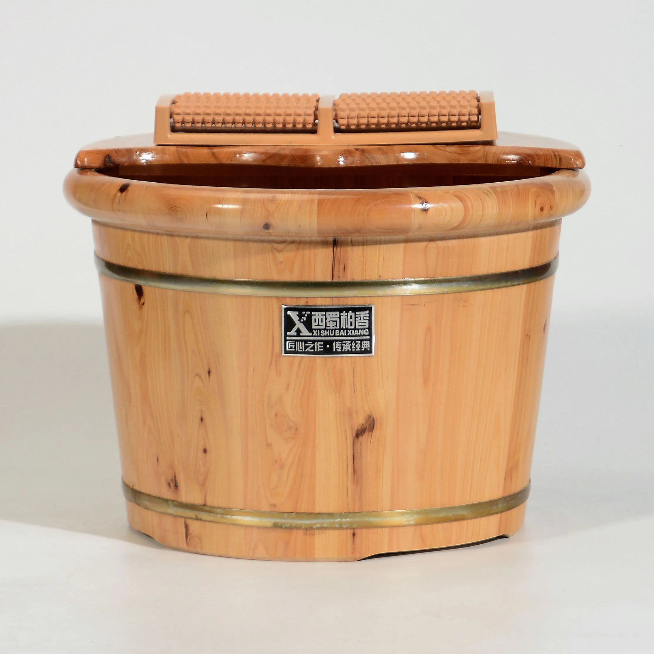 Cupressus foot bath foot bath bucket wooden household wooden small wooden basin thermal foot bath massage pedicure bucket artifa