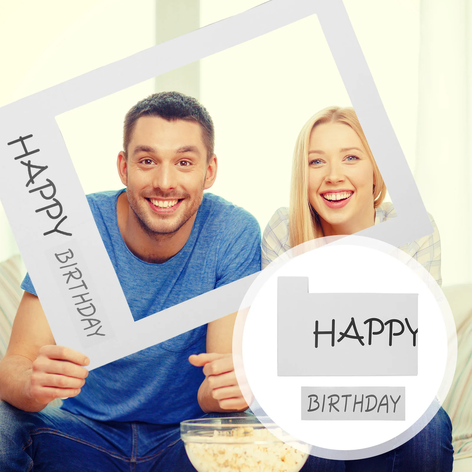 

Cutout Photo Props 1pc Birthday Paper Frame DIY Party Supplies Decoration for Anniversary Happy Birthday Celebrations