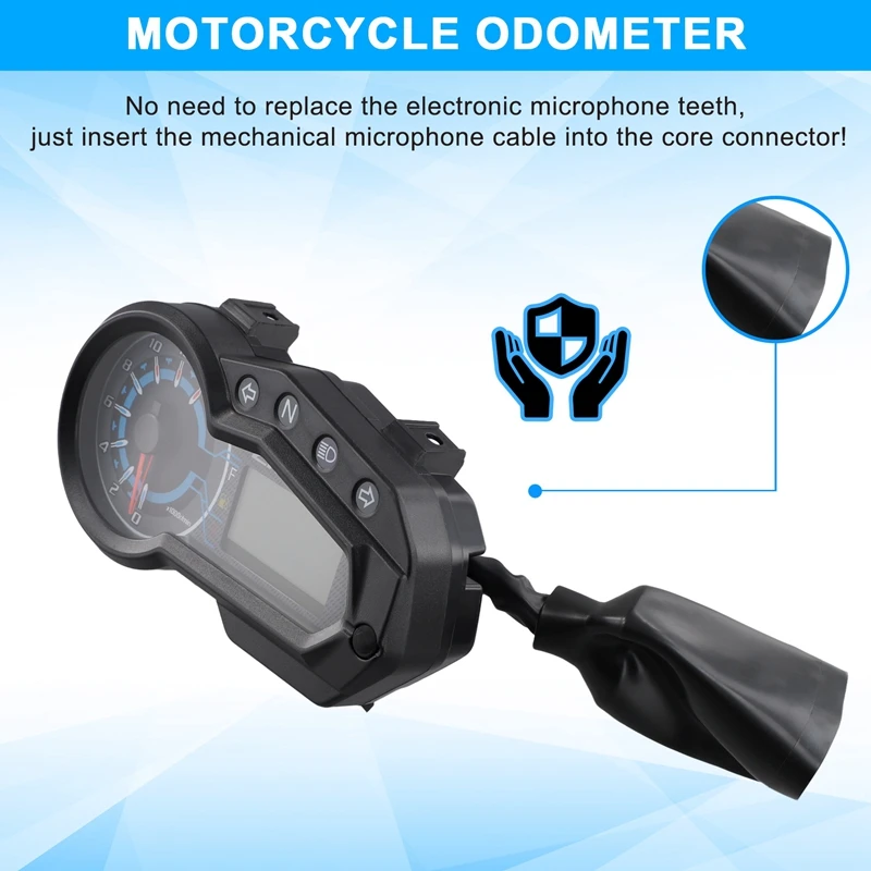 New LED Digital Motorcycle Speedometer Multifunction Waterproof Moto Gauge For Italika 150Z 150Sz