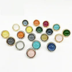 10PCS Multicoloured 11mm shirt buttons metal star resin buttons cardigan placket decorative buttons DIY clothing accessories
