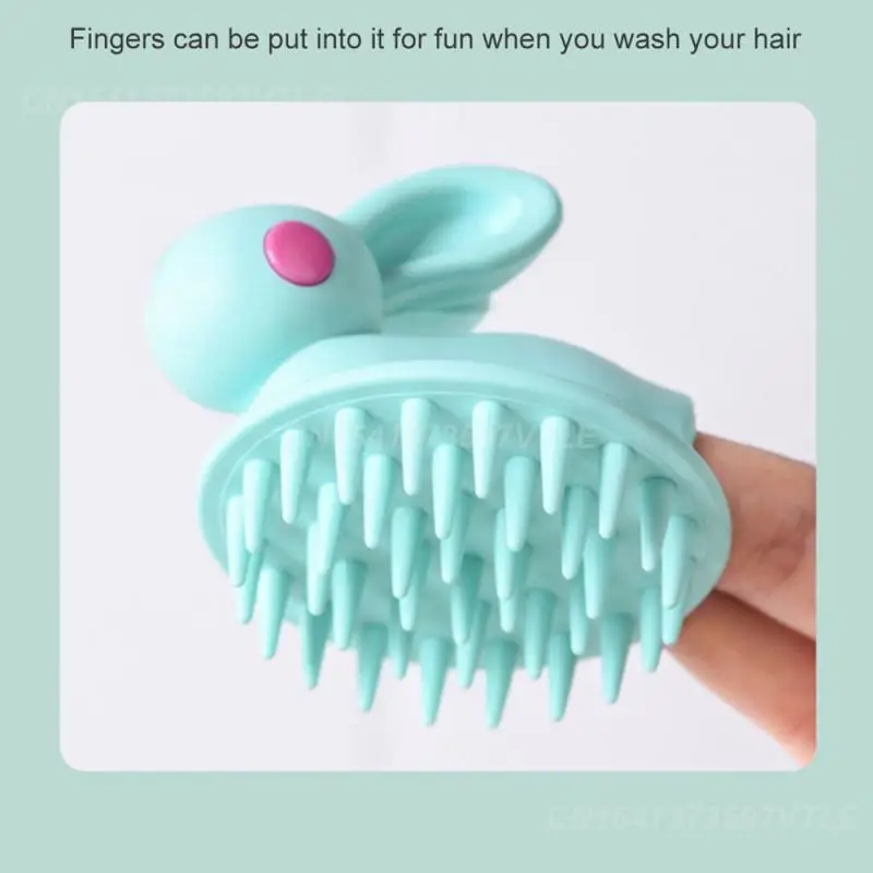 Gentle Massage Bunny Shape Multifunction Hair Care Accessories Hair Care Tools Scalp Care Self-care Scalp Massager Soft Silicone