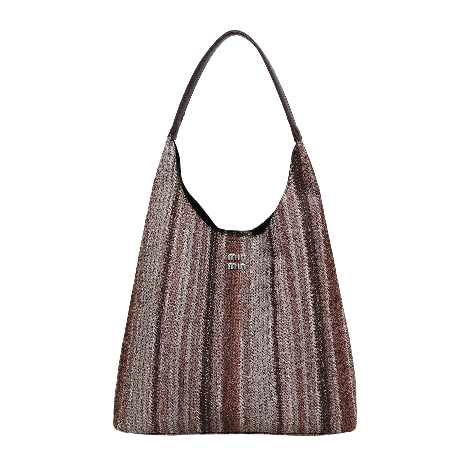 Tas Tote Blok Warna Baru 2025 - Tas Selempang/Tas Bahu Anyaman, Tas Tangan Unik untuk Wanita, Luas untuk Kerja & Penggunaan Sehari-hari ‌