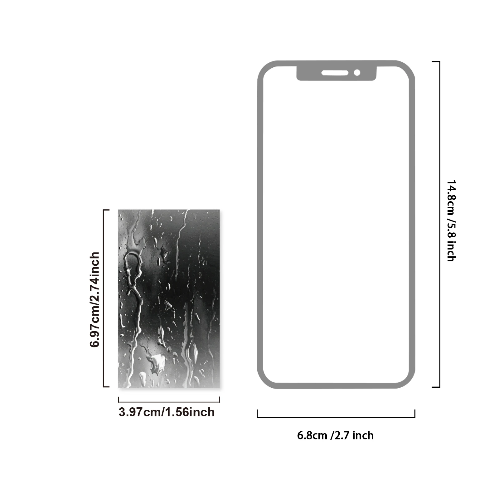 Etori Life 15Pcs Silver-Gray Raindrop Ripple Label Stickers DIY Album Bookmarks Greeting Card Tags Background Decoration Stickers Suitable for Laptops, Phone Backs, Postcards and Envelopes, Guitars, Bicycles and Helmets, Sticker Books, Scrapbooking Supplies, Office Decoration Supplies, Black and White Aesthetics, Cycling Decals, School Supplies, Back-To-School Season, Gifts for Friends
