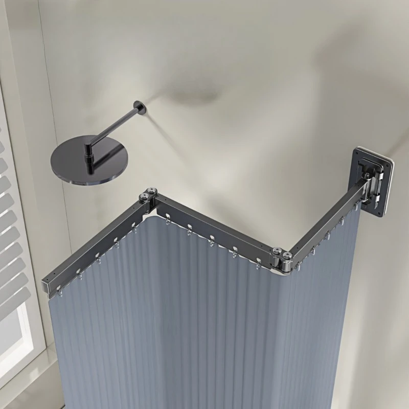 

Складная водонепроницаемая душевая шторка на самоклеящейся основе, невидимая перегородка для ванной комнаты, для разделения влажной и сухой зон