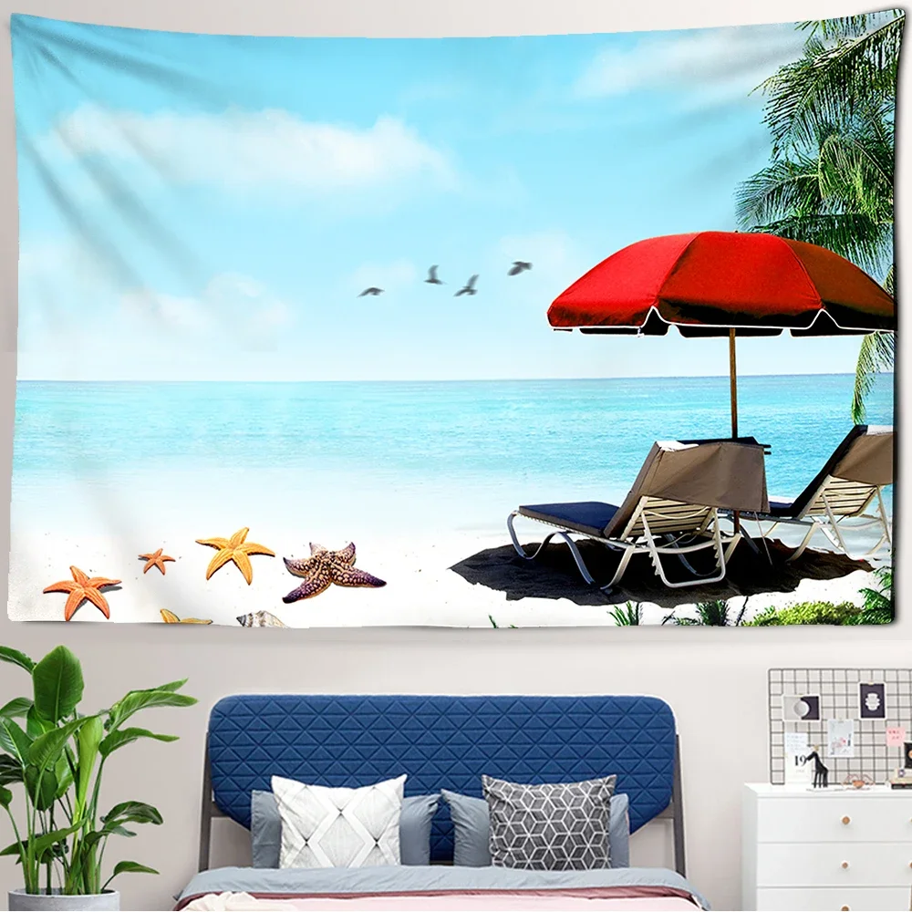 

Tropical Beach Tapestry Northern Europe Style Starry Sky Tapestry Hippie Tapestry Bedroom Decoration Psychedelic