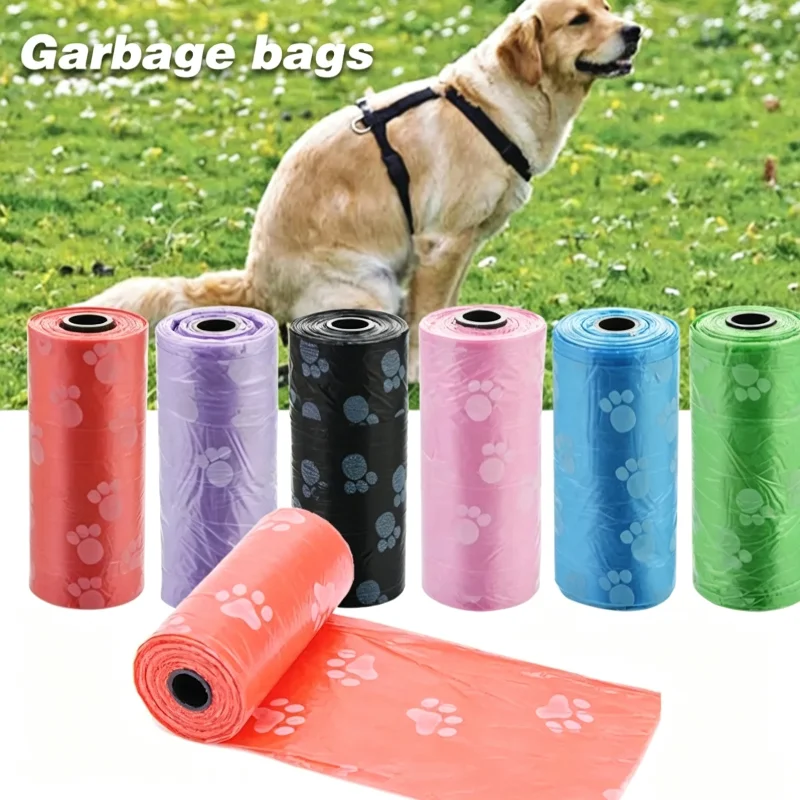 Eco-Friendly Multi-Color Pet Poop Bag Continuous Roll Outdoor Dog Waste Bag Cat Shovel Poop Bag Pet Cleaning Supplies
