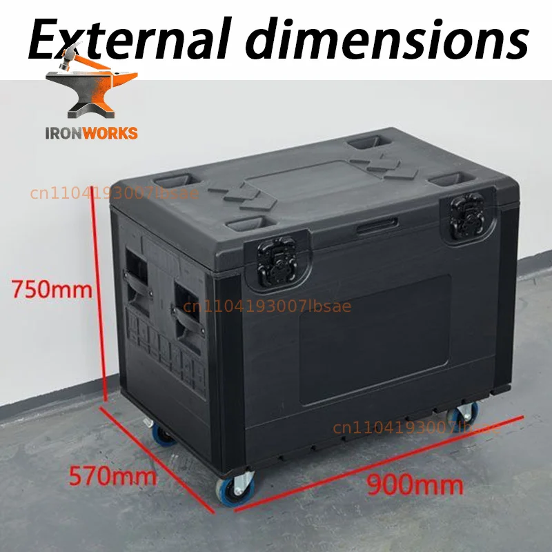 PE Plastic Large Storage Toolbox Wheel Roller Cabinet Organizer Mechanic Toolcase Waterproof Electronics Household Tools Box