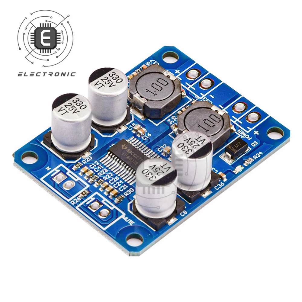 1PCS DC 12V-24V TPA3118D2 30W Mono Digital Audio เครื่องขยายเสียง Amp บอร์ดโมดูล4-8ohm TPA3118D2เครื่องขยายเสียง