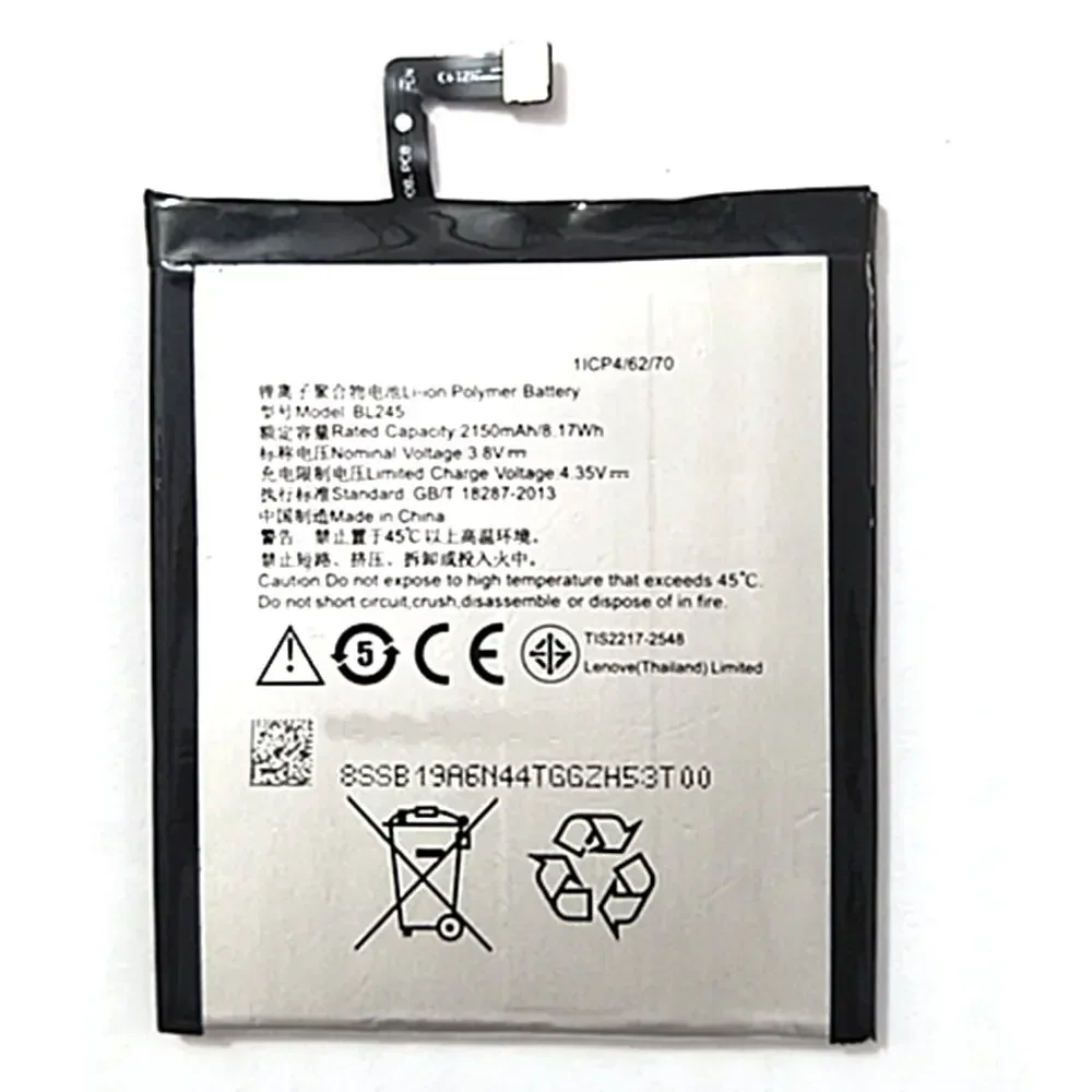 Bateria bl245 2150mah para baterias de celular lenovo s60 s60t s60w