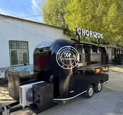 Custom Mobile Ice Cream Coffee BBQ Fast Food Truck Fully Equipped Airstream Mobile Bar Kitchen Food Trailer for Sale