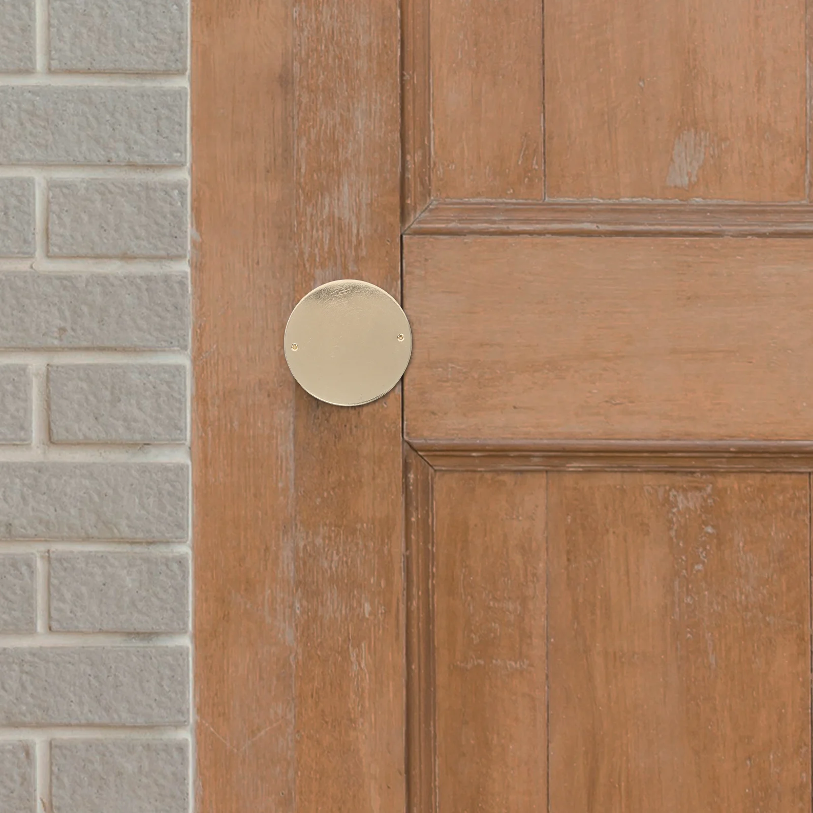 

Gold Door Lock Hole Cover Plate 25/8 Inch Wall Hinge Blocker Deadbolt Strike Reinforcement Screws Included Durable Security