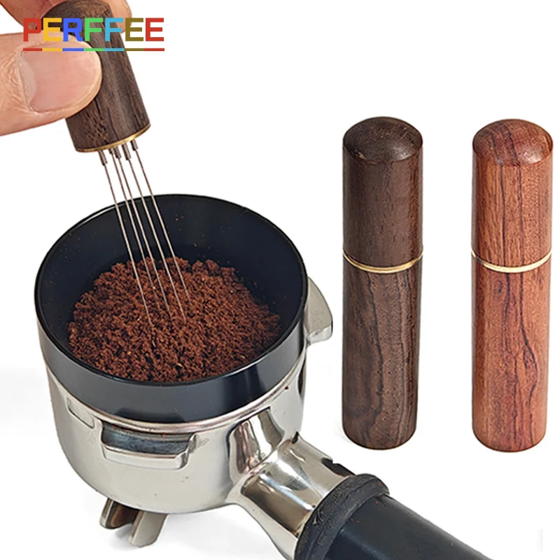 Coffee Needle Distributor Coffee Powder Stirrer Wood Handle Espresso Stirrer WDT Tools Coffee Distributor Barista Accessories