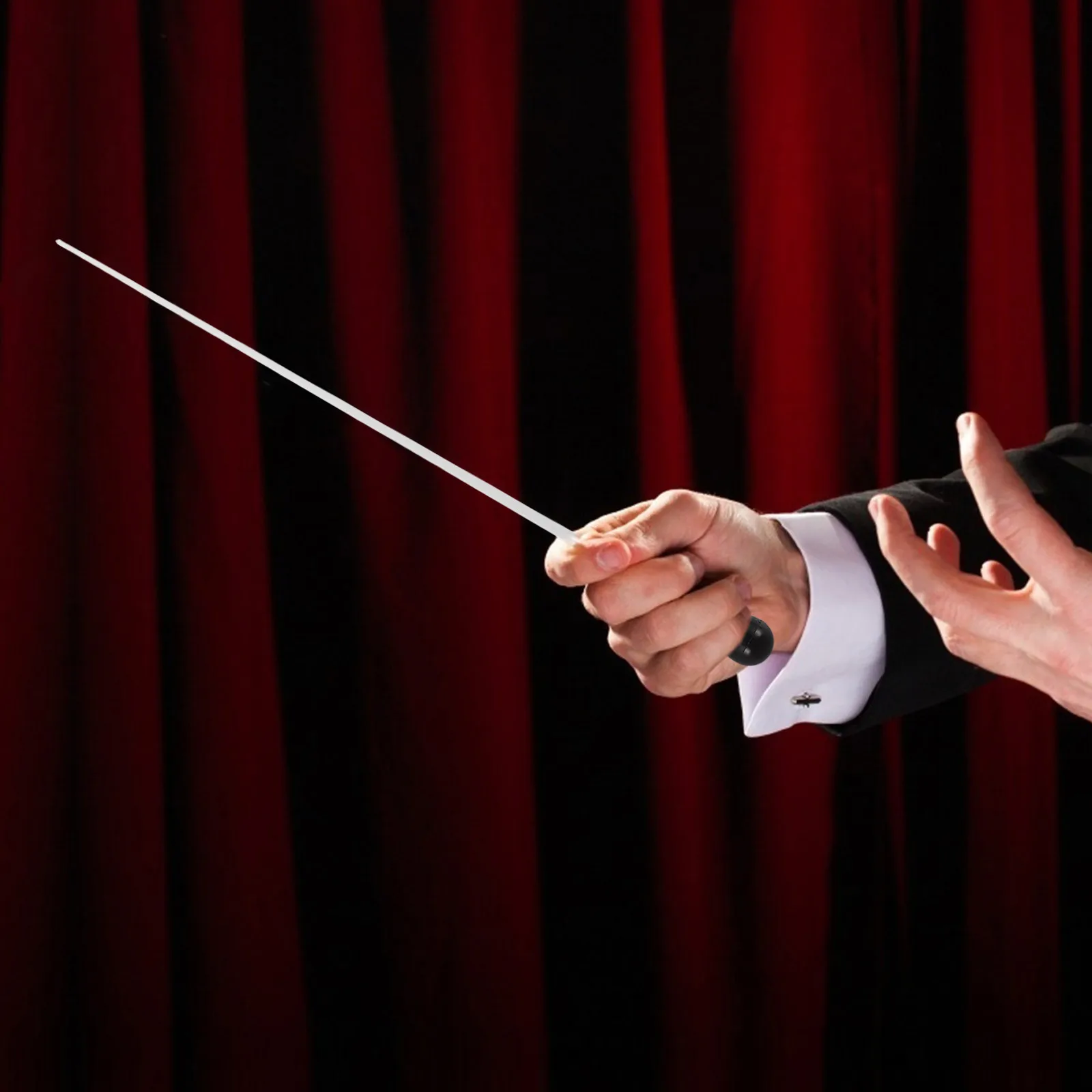 

Metal Orchestra Conductor Baton Anti-Slip Handle for Band Concert Choral Music Directors Baton with Storage Case