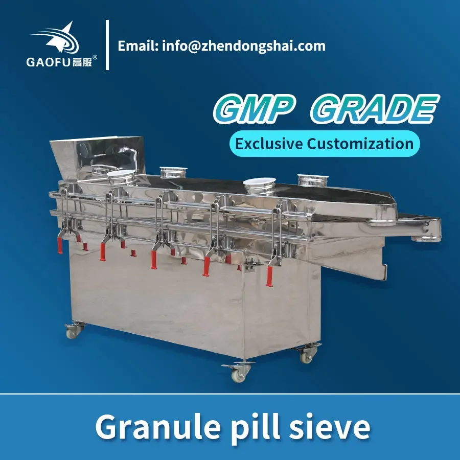 industrial sieve powder granule classifier linear vibrating screen separator machine