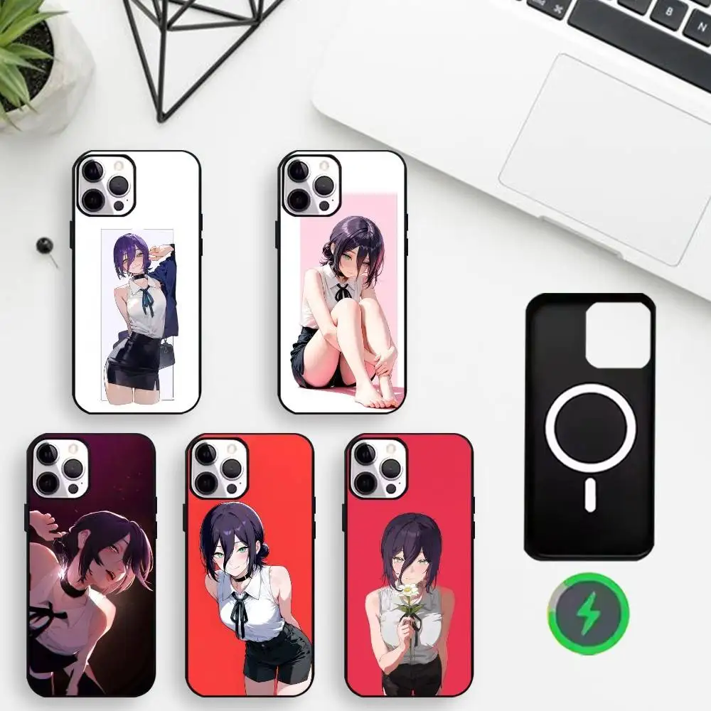 

C-Chainsaw Man reze Phone Case For iPhone17,16,15,14,13,12,11 Plus,For Magnetic Wireless Charge Cover