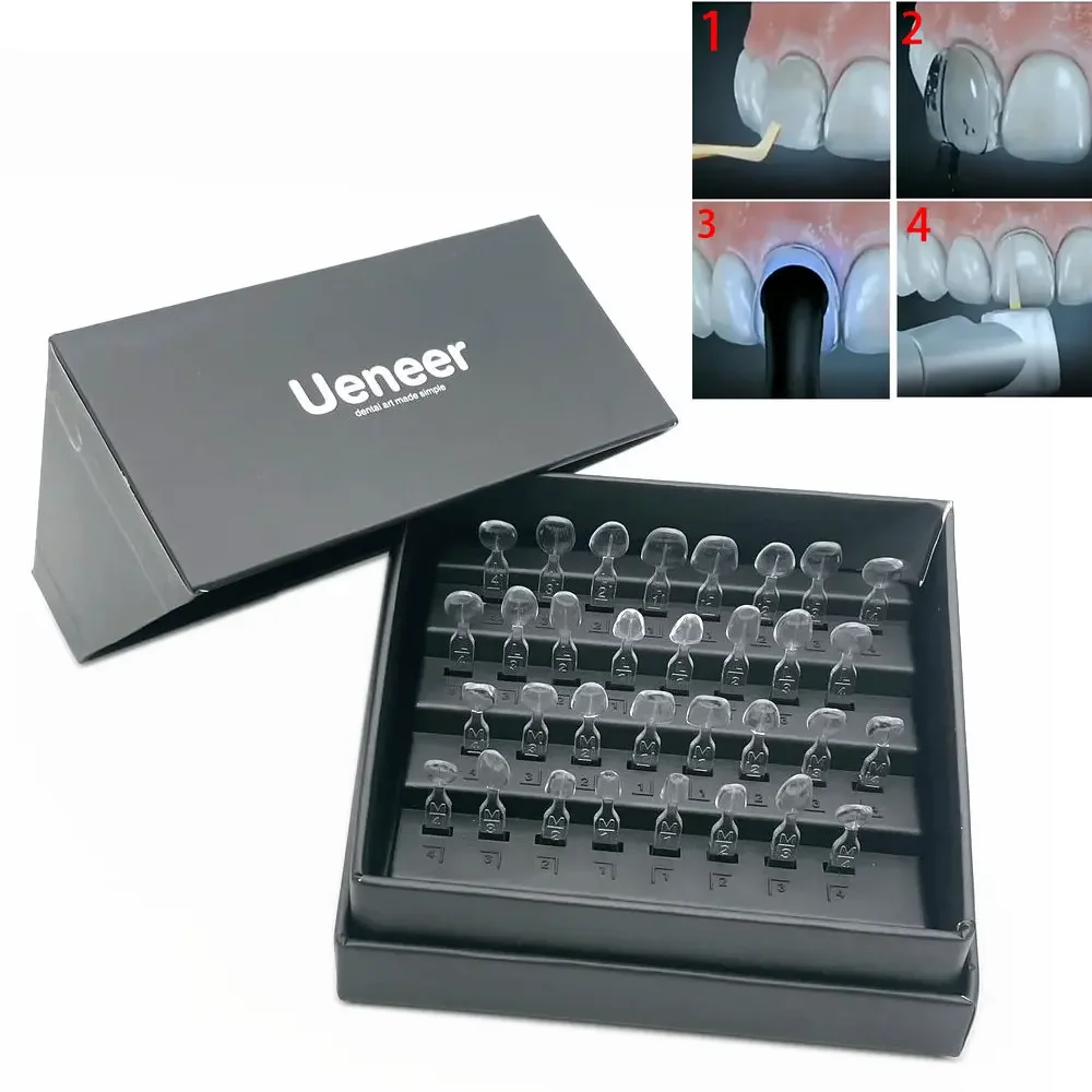 

32pcs/set Dental Veneer Mould Kit Dental Direct Composite Venner System Composite Resin Mold Light Cure AnteriorTeeth Mould