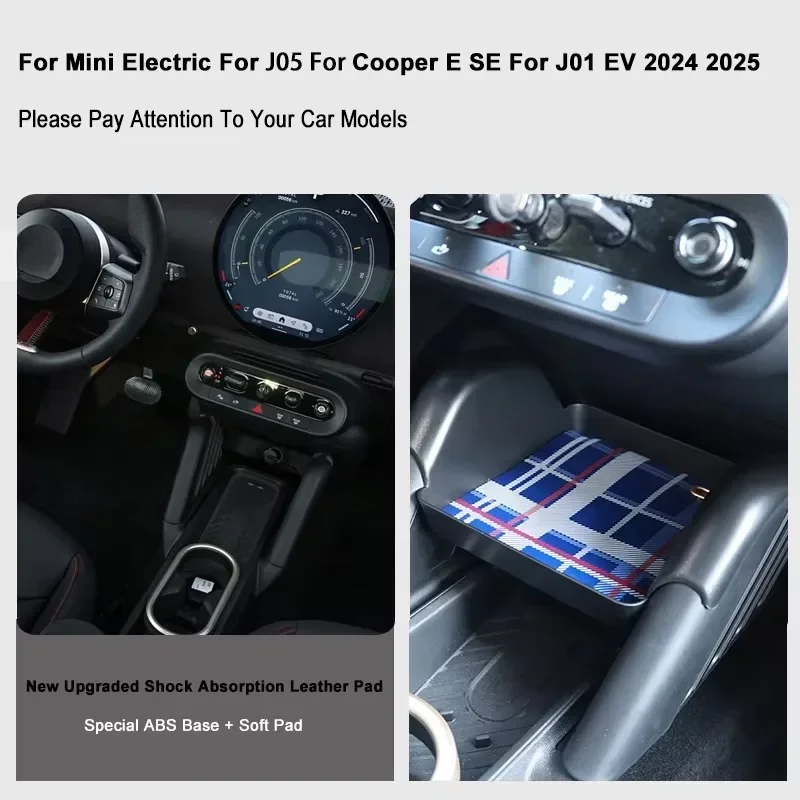 Leather Car Central Control Storage Box Decoration For Mini Electric Car For MINI Cooper J01 J05 2024 2025 Car Accessories