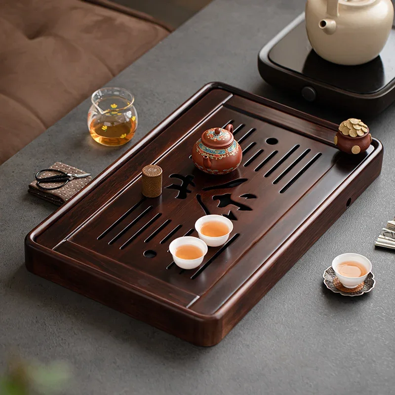 

Wooden Chinese Tea Tray Valet Vintage Rectangle Hospitality Kung Fu High Quality Tea Tray Tools Bandejas Lounge Suite Furniture