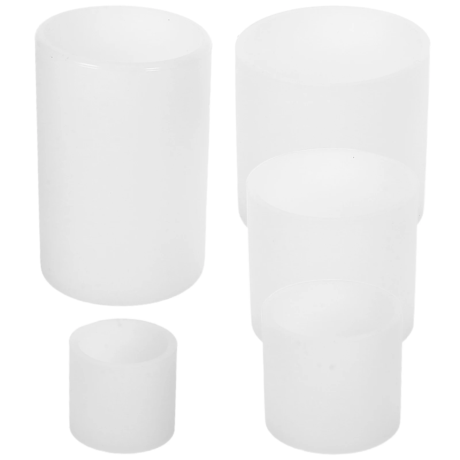 

5Pcs Round Cylinder Silicone Mold for Pillar Resin Casting Handcraft Wax DIY Mold Wax Moulds for Candles