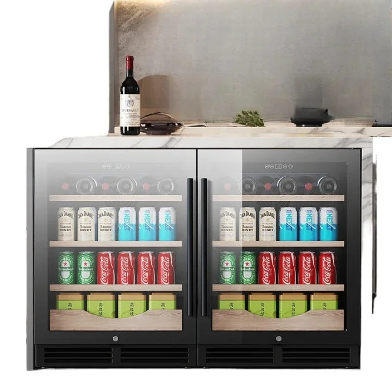 

Ice Bar Wine Cabinet Household Embedded Wine Cabinet Office Glass Door Refrigerator Tea Beverage Wine Refrigerator