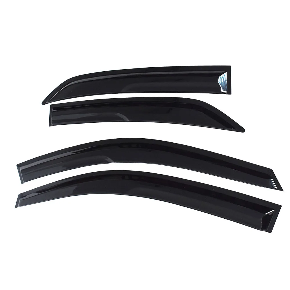 

Наружные 4-компонентные черные оконные козырьки, защита от солнца и дождя, ветрозащитная крышка, акриловая замена для Toyota Corolla 2009 2010 2011 2012