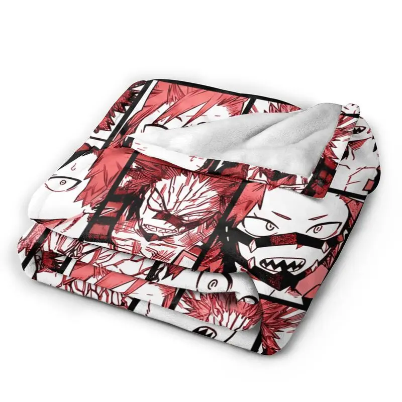 My Hero Academia Collage Anime Flannel Fleece Blanket Lightweight Blanket Soft Warm Cozy Fuzzy Throw Blanket for Bed Sofa Travel view 2