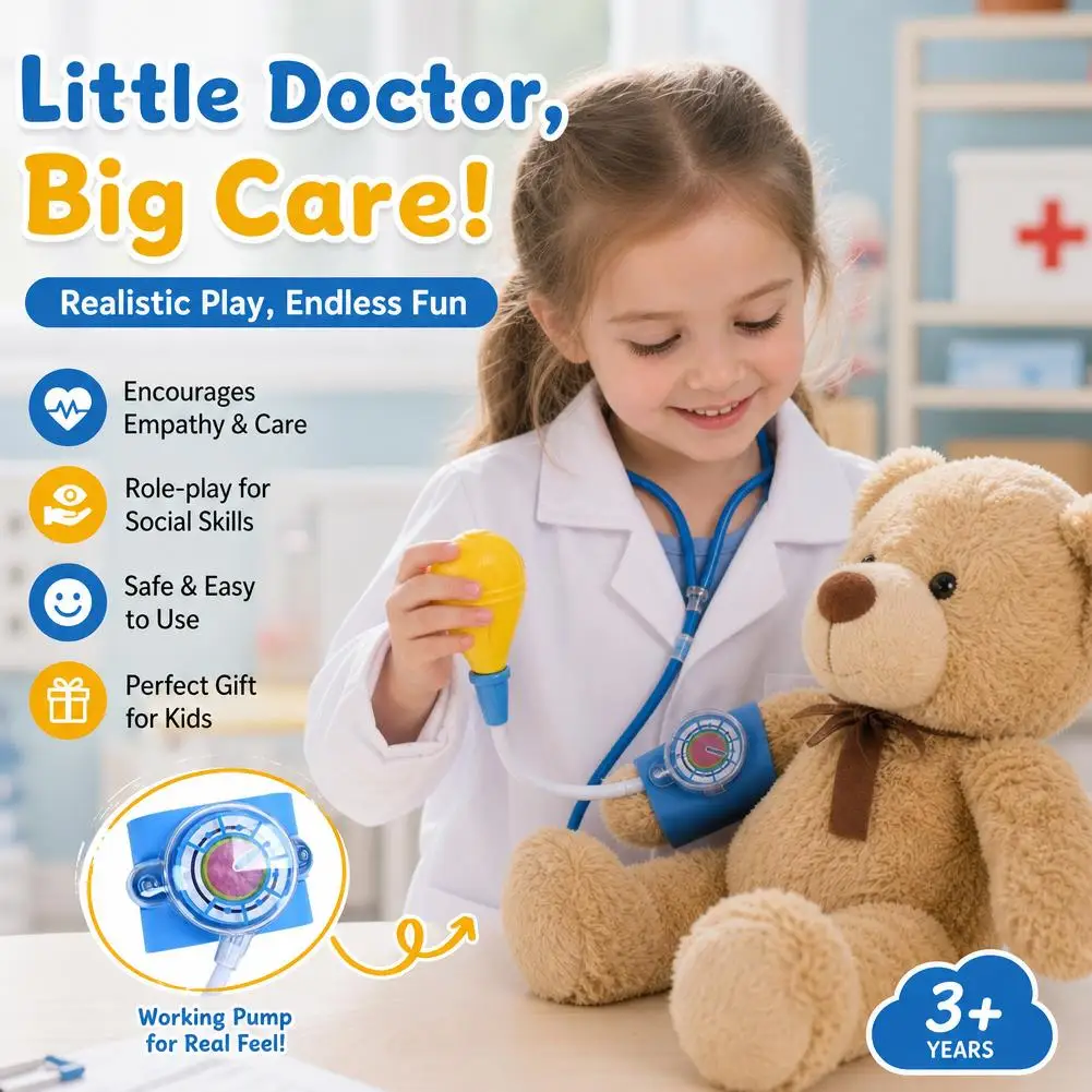 Children Doctor Toys Pretend Play Role Playing Puzzle Early Education Interactive Toy Birthday Gifts for Kids ﻿