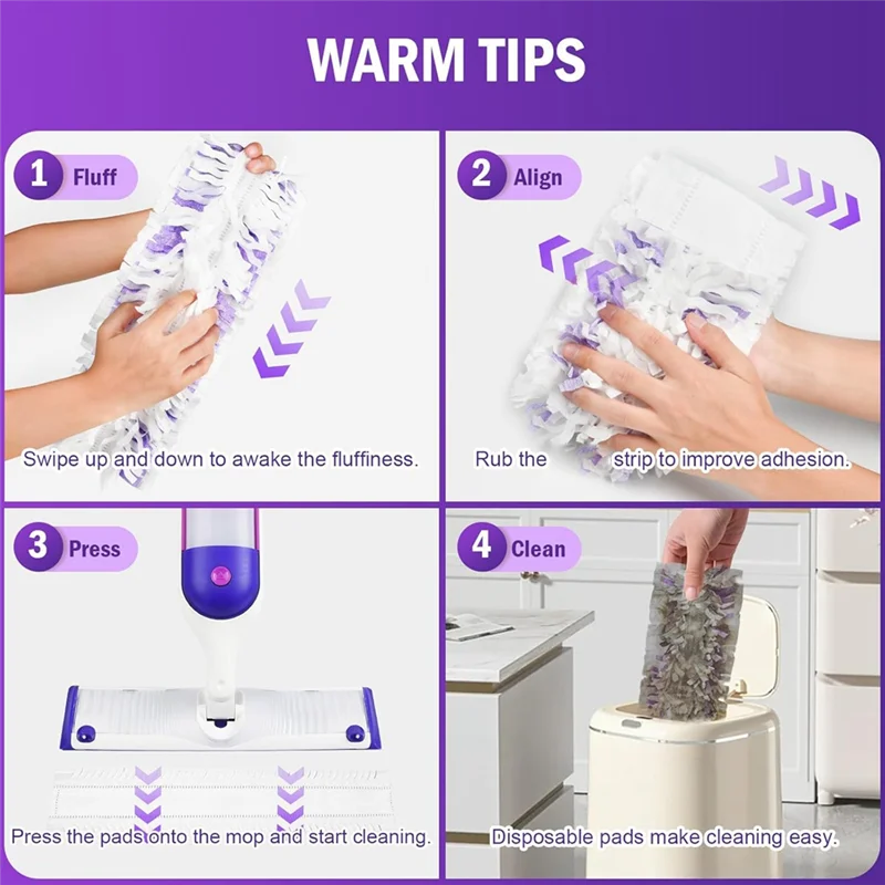 A24P パワーモップ交換用リフィル 24 個 Swiffer パワーモップ用使い捨て、マルチサーフェスパッド用