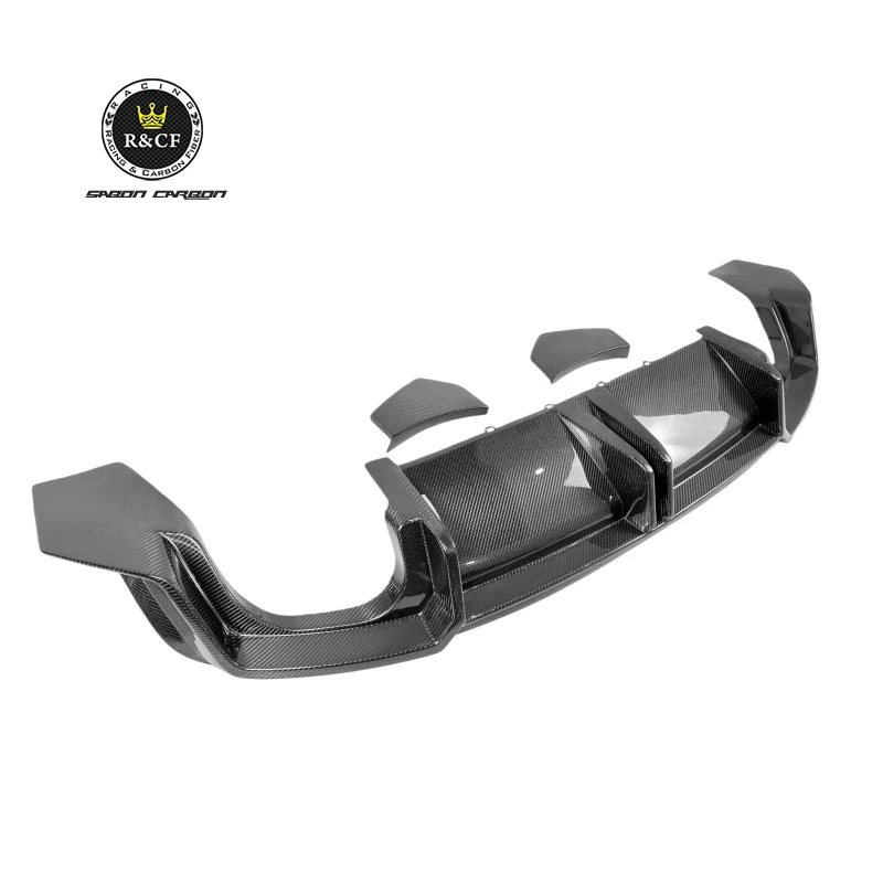 Real Carbon Fiber P Style Carbon Fiber Rear Bumper Diffuser Lip for TTRS MK3 2020