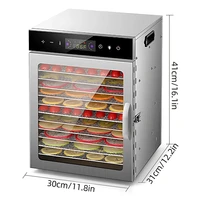 Déshydrateurs pour aliments et viande séchée avec minuterie 24H et étagère de séchage 800W 30-90 ℃   Déshydrateur de fruits et légumes pour viande séchée maison pour animaux de compagnie 6